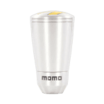 MOMO racing helmet with sleek white design and yellow accents, ideal for motorsport safety and performance.