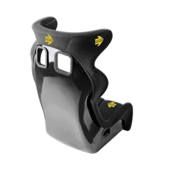 Grand Prix Racewear racing seat with Momo branding, designed for motorsport safety and comfort.