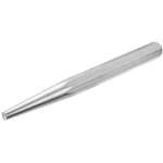 Close-up of a metal nail set tool used for driving finishing nails with precision.