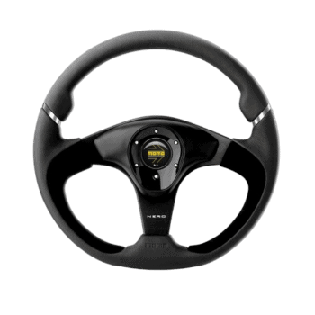 Momo Steering Wheel Nero - Black Leather Suede Size 350mm