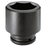 Close-up of a Facom NG.A 1 1/2 drive metric 6-point impact socket in black finish.