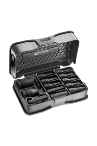 Facom 14-Piece 1/2 Drive Impact Bit Set Nhx.14b in open case, suitable for professional impact wrench use.