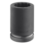Impact socket for professional automotive and mechanical use, 3/4 inch drive, metric 12-point design, NKD.17A model.
