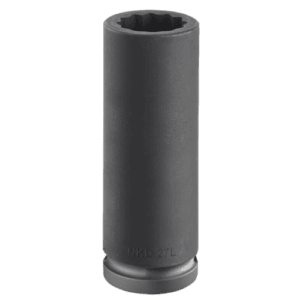 Facom NKD.17L 3/4 drive metric long-reach impact socket in black finish for heavy-duty use.