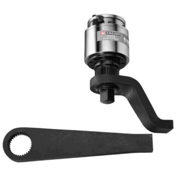 Facom NP.B torque multiplier set with handle and strap for automotive and industrial use.