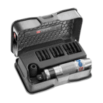 Facom impact screwdriver set with multiple bits and accessories in a black case, ideal for professional mechanical and automotive work.