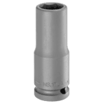 Grand Prix Racewear impact socket NS.17LA for professional automotive and mechanical use, 1/2 inch drive, long-reach metric 6-point design.