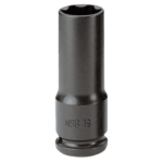 Facom NSB 1/2 drive long-reach metric thin-wall 6-point impact socket for automotive and industrial use.