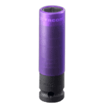 Purple Facom 1/2 reinforced impact socket with black base, designed for heavy-duty use in automotive and industrial applications.