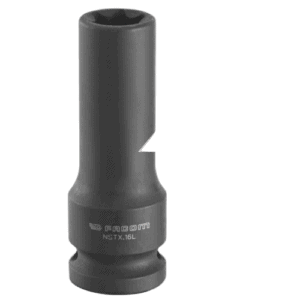 Grand Prix Racewear impact socket NSTX.16L for Torx 1/2 female drive, durable black finish, high torque capacity.