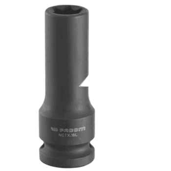 Grand Prix Racewear impact socket NSTX.16L for Torx 1/2 female drive, durable black finish, high torque capacity.