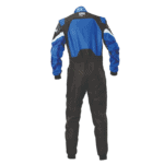 Grand Prix Racewear racing suit in blue and black, designed for motorsport safety and performance.