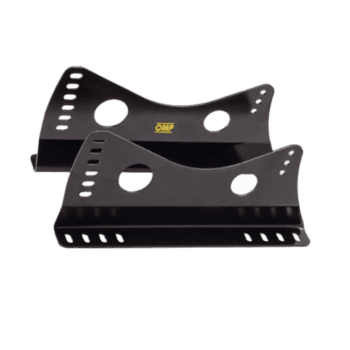OMP Couple Of Seat Brackets With Lateral Attachments Steel Thick 3mm Black
