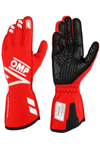 Red and black Grand Prix racing gloves from GPR Direct, designed for professional motorsport drivers, featuring high grip and durability.