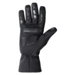 Black racing glove with protective padding and grip details, designed for motorsport safety and performance.
