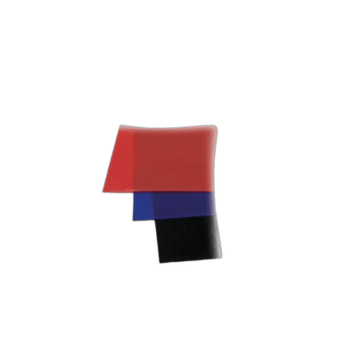 Pair of splash guards in red, blue, and black polythene for racewear protection, suitable for motorsport applications.