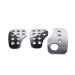 OMP Set of 3 Racing Pre-Curved Pedal - Silver