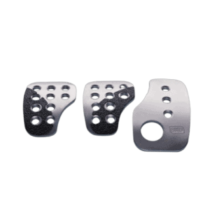 OMP Set of 3 Racing Pre-Curved Pedal - Silver