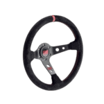 Corsica Dished Steering Wheel Suede 3 Anodized Aluminium