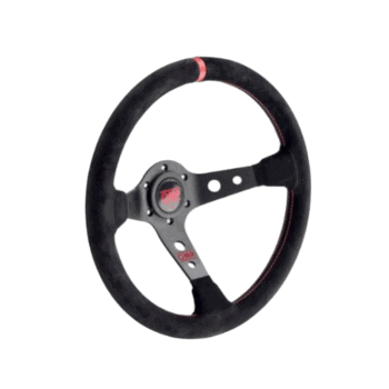 Corsica Dished Steering Wheel Suede 3 Anodized Aluminium