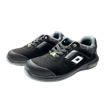 Black Grand Prix Racewear safety shoes with durable design and cushioning for motorsport safety and comfort.