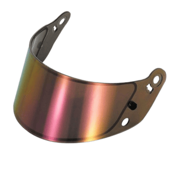 Grand Prix Racewear motorcycle helmet visor with reflective tint for racing safety and style.