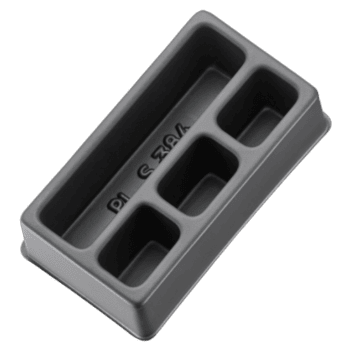 Facom small component storage module with four compartments for organised tool and part storage.