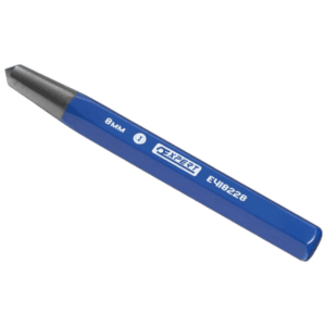 Facom 8mm centre punch with blue handle for precise marking and punching in metalworking tasks.