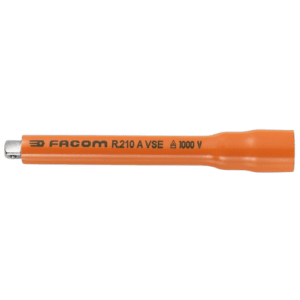 Facom VSE series 1,000 Volt insulated 1/4 extension R.210AVSE in orange with black text.