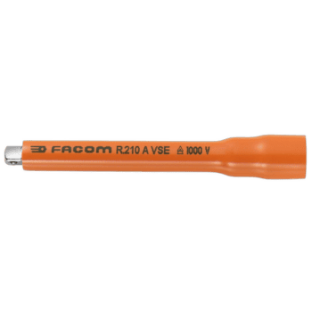 Facom VSE series 1,000 Volt insulated 1/4 extension R.210AVSE in orange with black text.