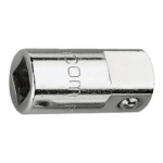 Close-up of a chrome-plated 1/4 to 3/8 coupler R.232 for pneumatic tools and air hoses.