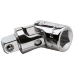 Close-up of a Facom 1/4 universal joint R.240A, chrome-plated for durability, used in precision mechanical work.