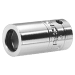Close-up of a Facom Snap ring bit holder socket R.245, made of shiny metal with engraved branding.