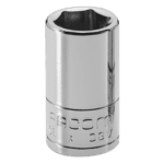 Facom R 1/4 drive metric 6-point socket in chrome finish, suitable for automotive and mechanical work.