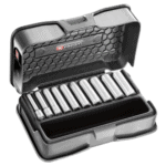 Facom 1/4 inch socket set in a black plastic case with ten chrome sockets inside.