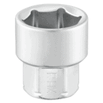 Grand Prix Racewear 1/4 metric 6-point hexagonal socket for precise tightening and loosening of fasteners.