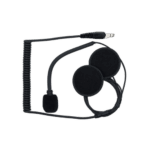 OMP ZeroNoise radio helmet kit with 6.35mm stereo connector, microphone, and flex boom for jet helmets, designed for professional communication in motorsport.