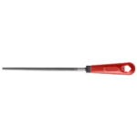 Precision screwdriver with red handle and long metal shaft, ideal for detailed mechanical work and electronics repair.