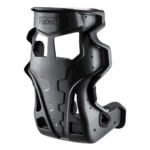 Black racing harness mount with ergonomic design for motorsport safety gear from Grand Prix Racewear.