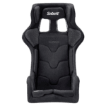Sabelt racing seat designed for motorsport safety and comfort, featuring high-quality padding and support for racing drivers.