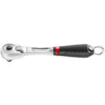 Facom 1/4 maintenance free pear head ratchet with ergonomic handle for professional use.