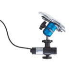 RaceLogic high-resolution racing data sensor for motorsport performance analysis, featuring a blue and black design with a transparent protective cover.