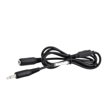 Black electrical test lead with alligator clip and banana plug for automotive or electronic testing.