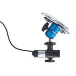 High-performance racing telemetry sensor with blue and black components for motorsport data collection.