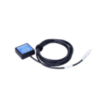 Racewear safety sensor device with coiled cable and blue control box for Grand Prix racing.