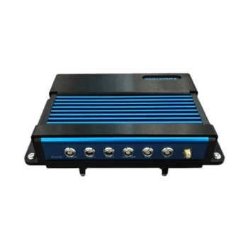 High-performance racing data logger with multiple input ports for motorsport applications from Grand Prix Racewear.