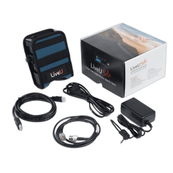 LiveU Solo HDMI unit and accessories