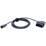 Automotive diagnostic OBD2 scanner connector cable for vehicle troubleshooting and maintenance.