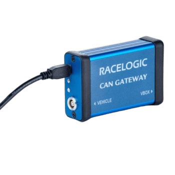 Racelogic CAN Gateway device used in motorsport telemetry and data acquisition systems.