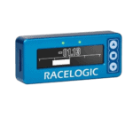 Racelogic lap timer device used in motorsport for accurate timing and data collection.